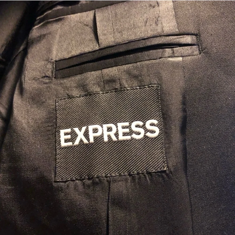 Express Men’s Wool Blend Blazer Black Size 42R